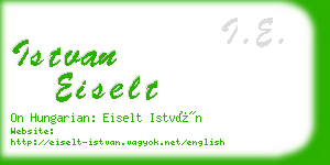 istvan eiselt business card